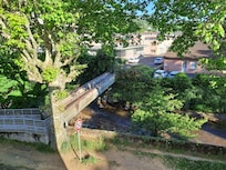 Blick aus dem Fenster.