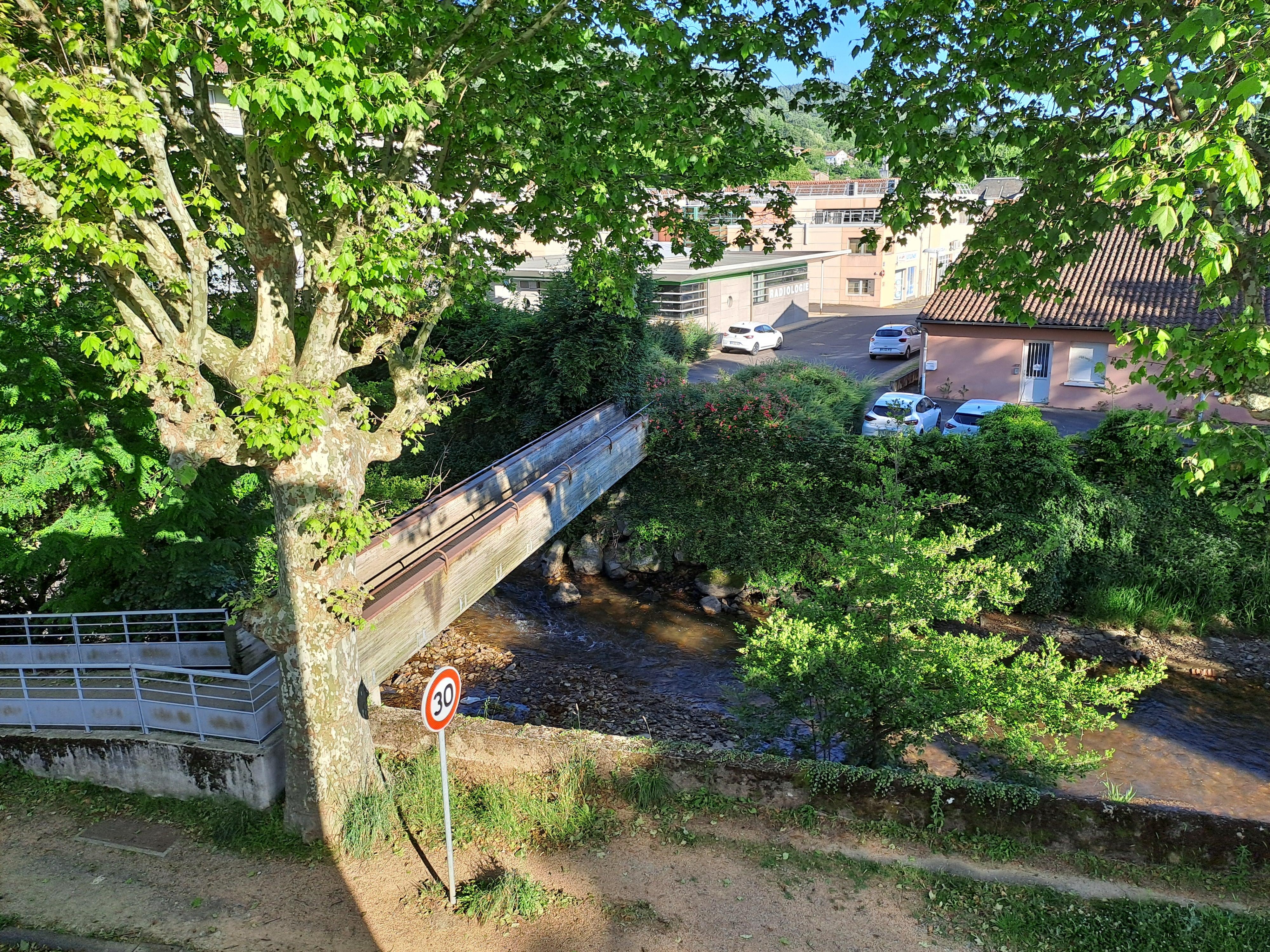 Blick aus dem Fenster.