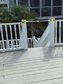 Broken access to deck