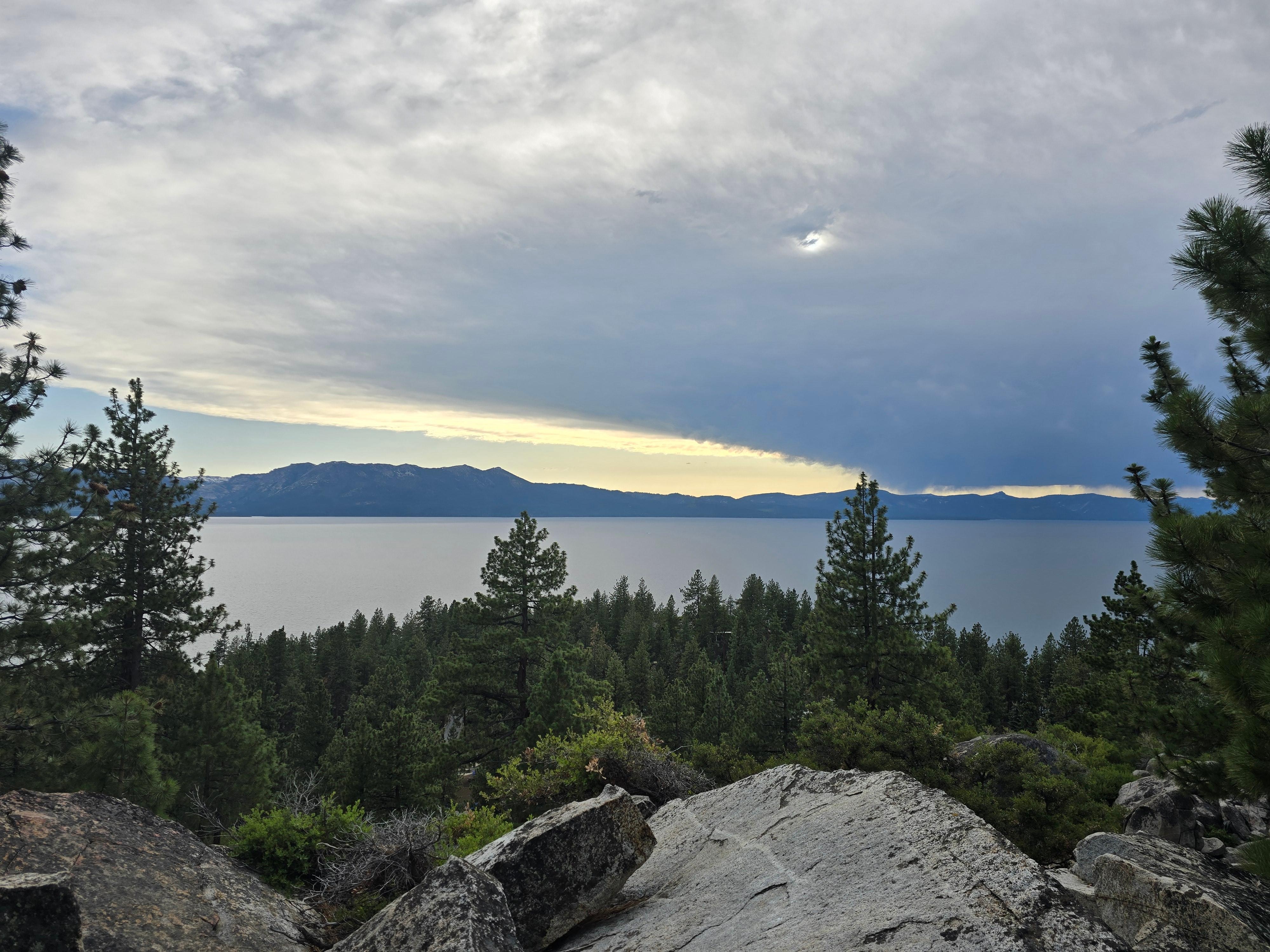 View from top of street