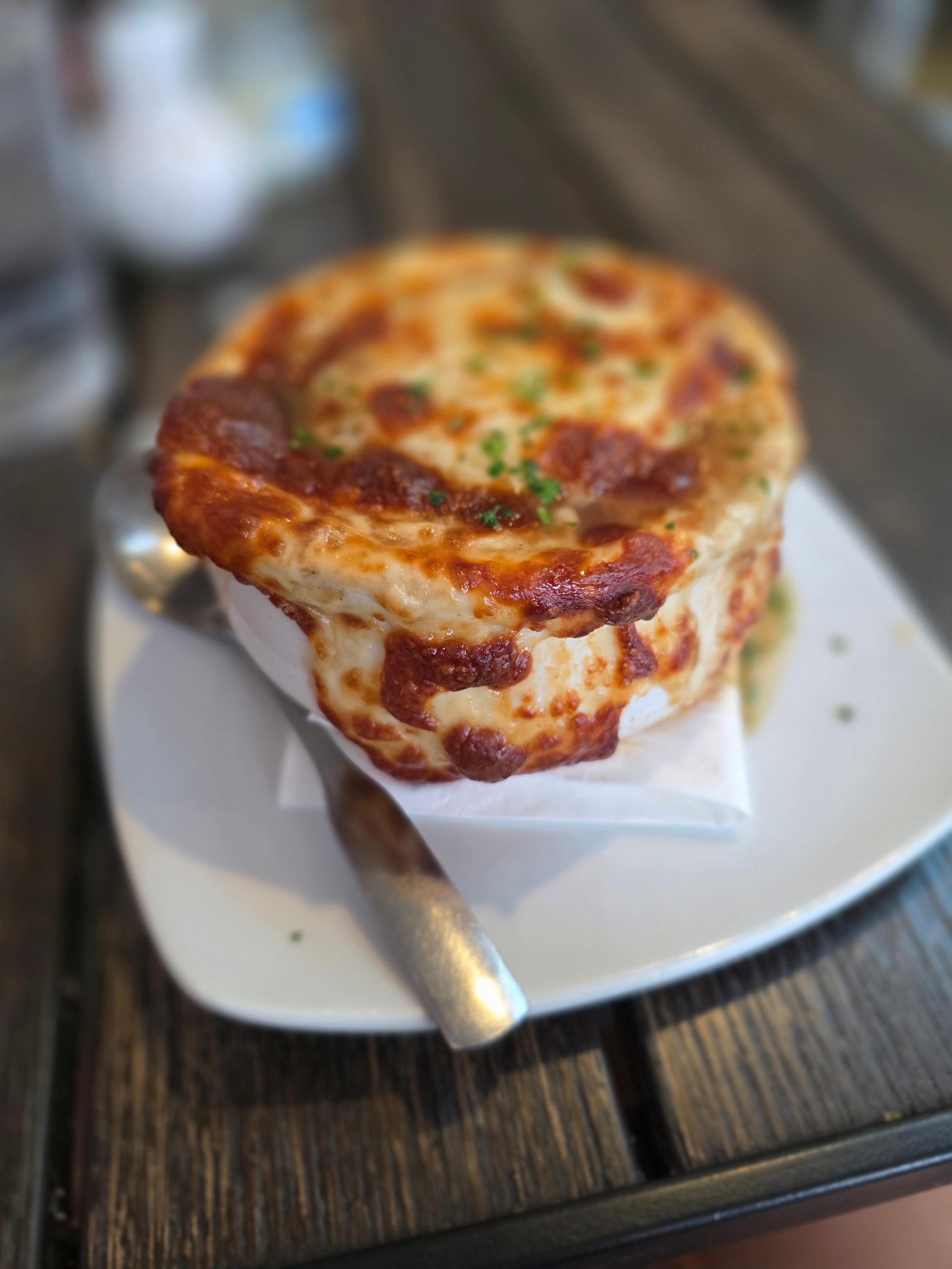 Rip Tide, BEST french onion soup I've ever had!