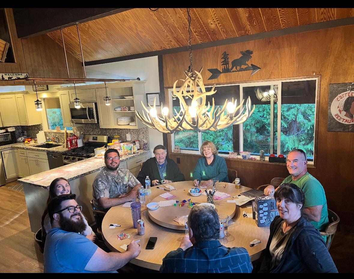 Large lazy Susan table perfect for games and dining