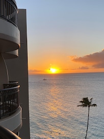 Sunset from our balcony