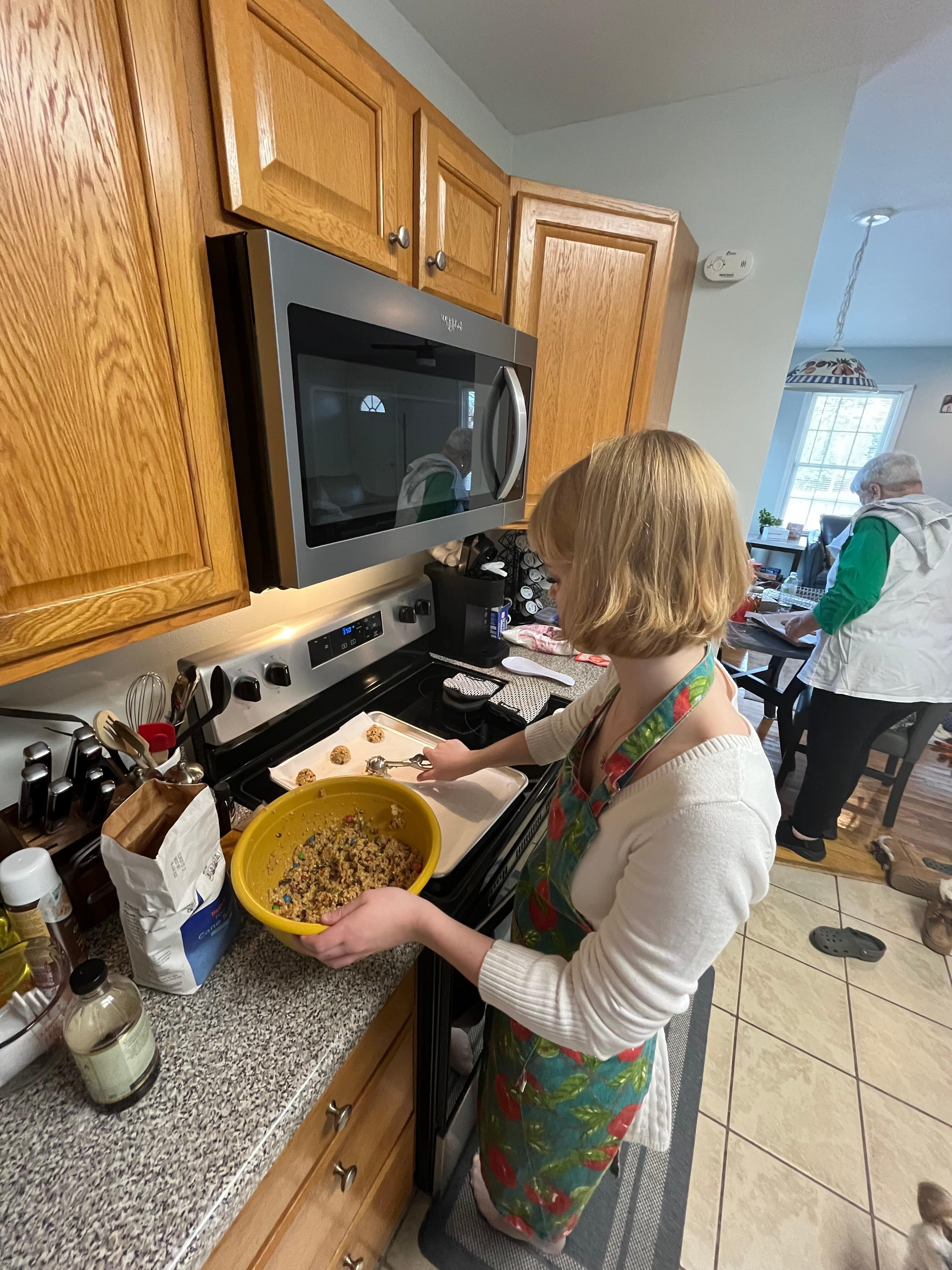 Starting the cookie baking. 12 dozen total!