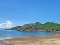La plage proche de l'hôtel.