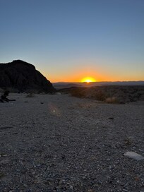 Sunset right outside the cabin.