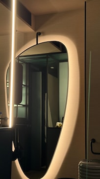 Full body mirror in the room