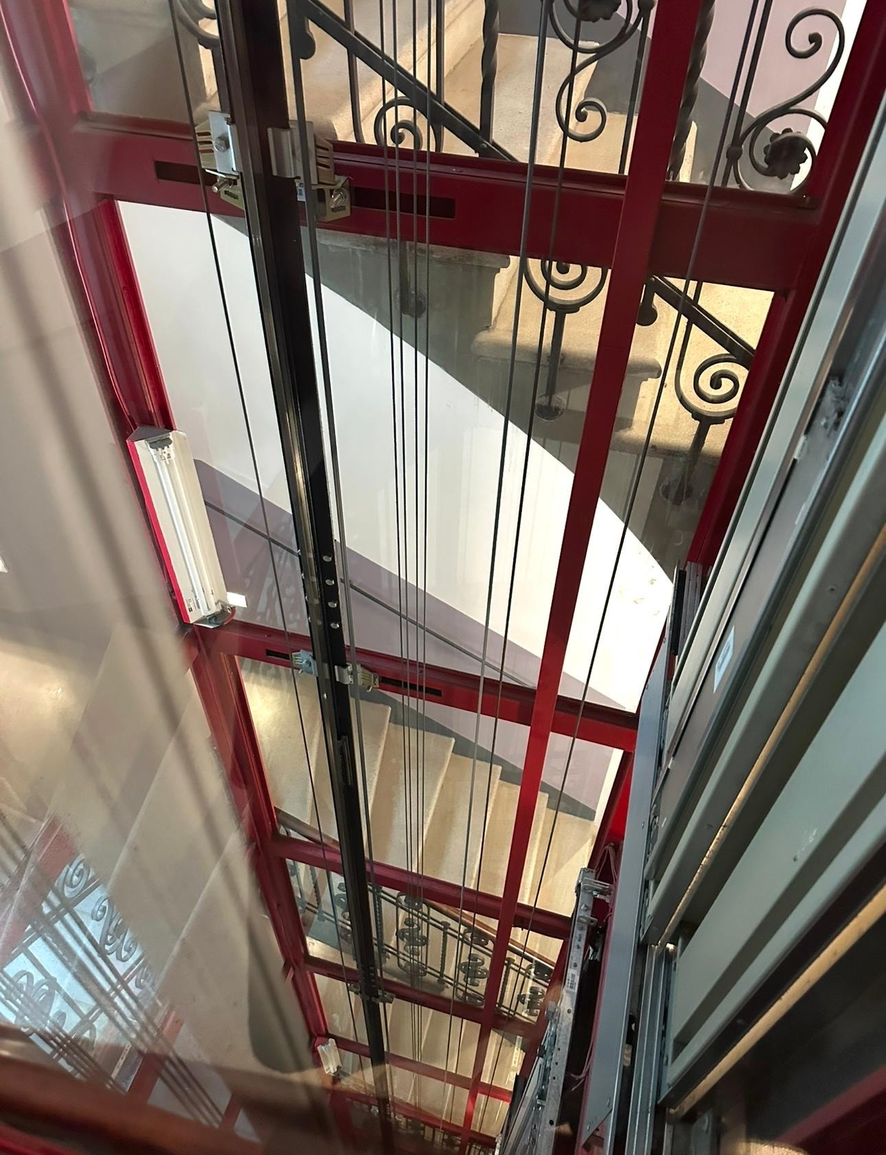 Lift. View from 4th floor