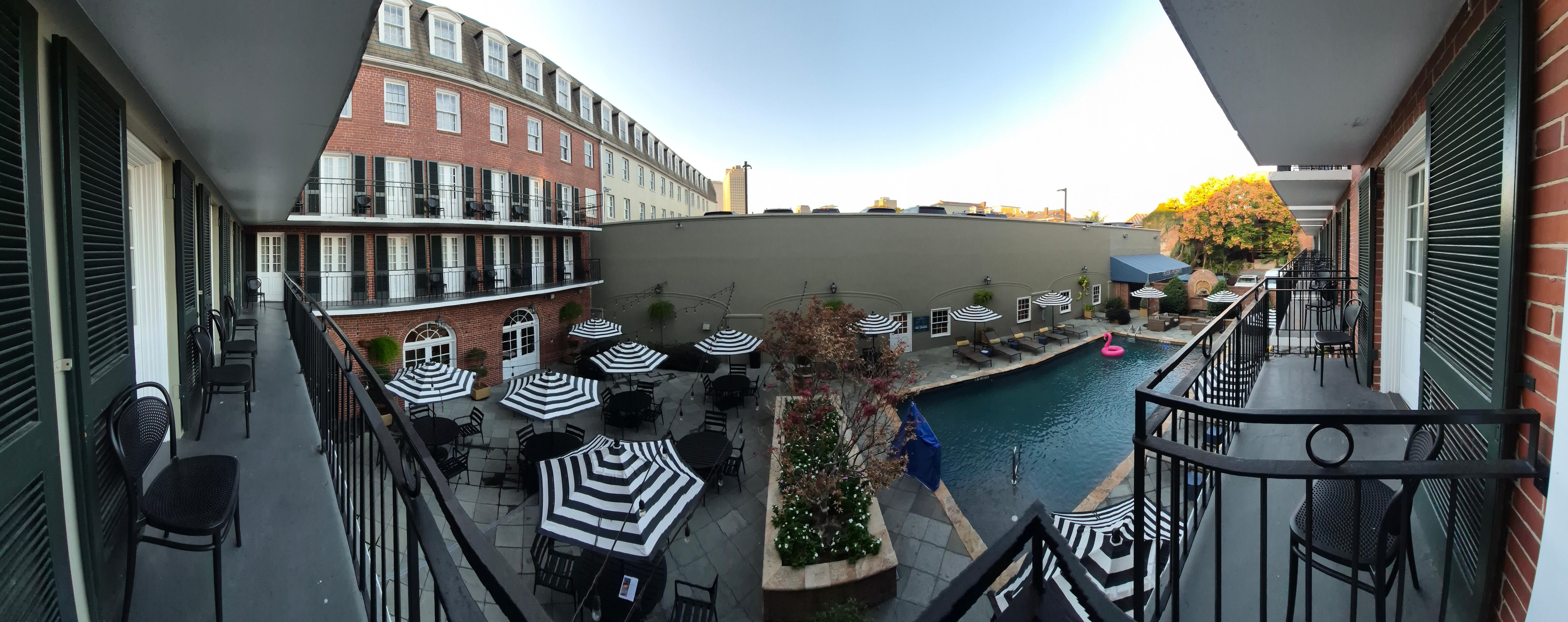 Courtyard side of hotel