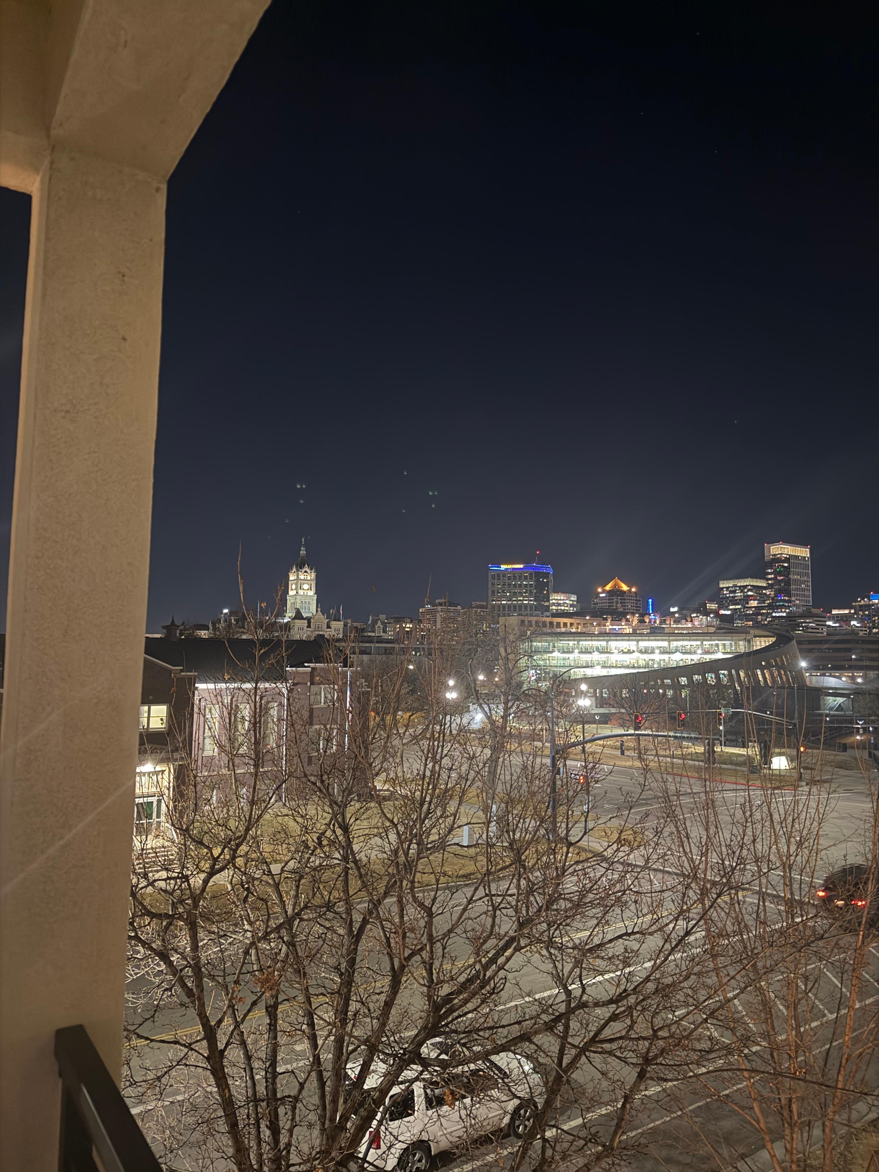 Evening balcony view