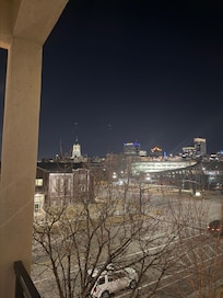 Evening balcony view