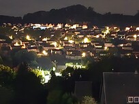 Blick abends von der Unterkunft