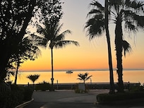 Sunset view from the beach area.