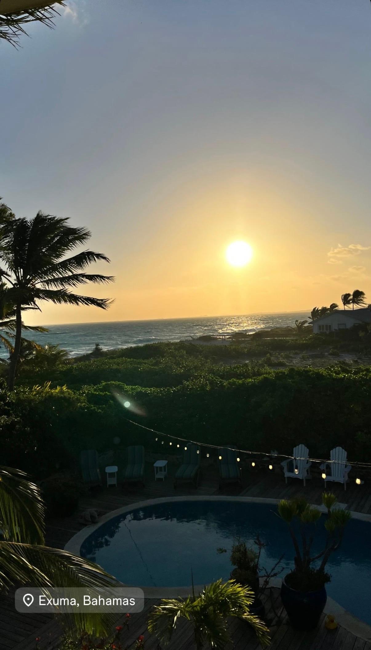 Sunrise from the deck. 