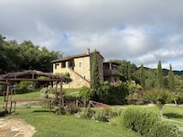 The house from the pool area