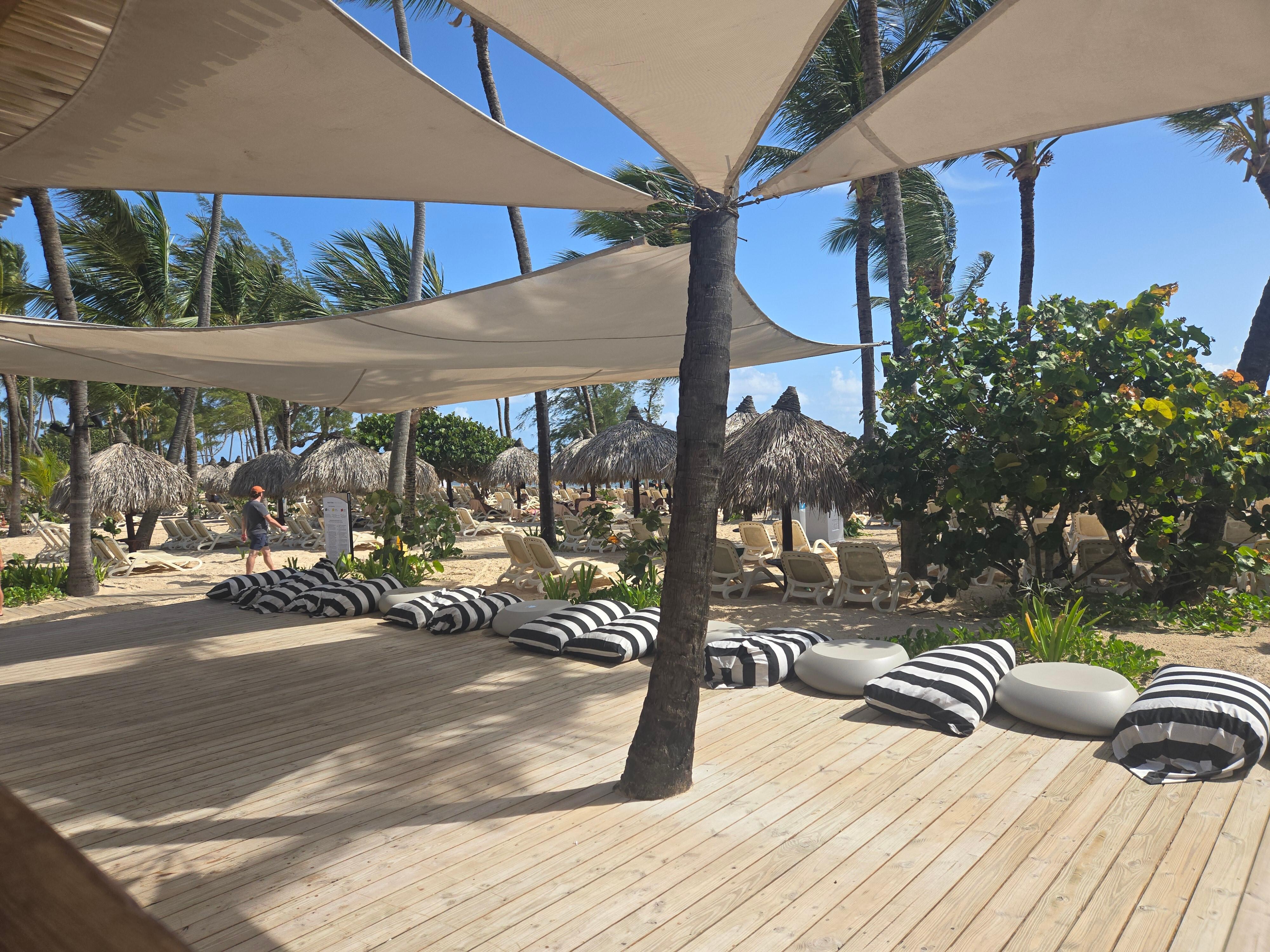 View of the restaurant near the beach 