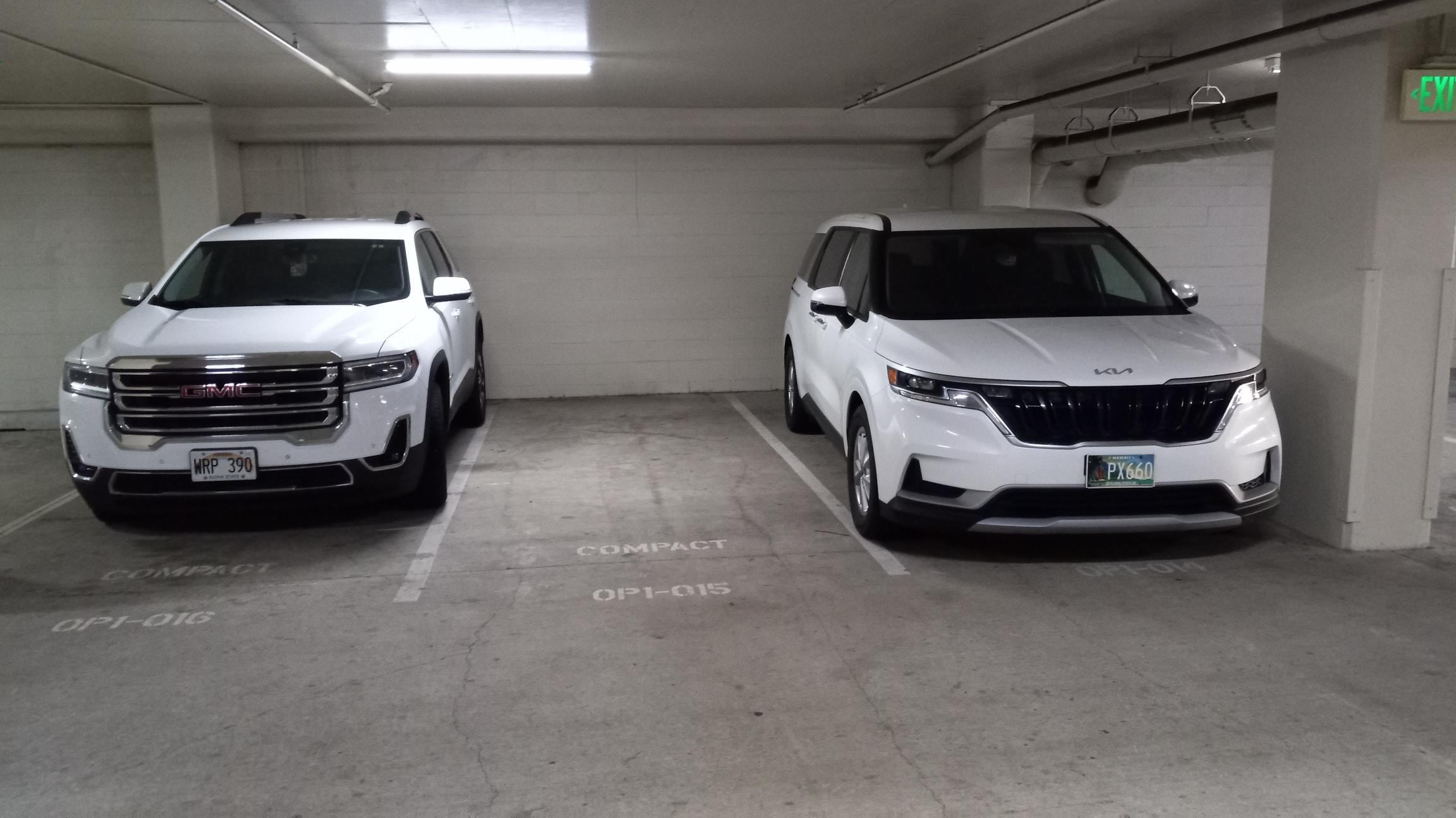 How do you park a mini-van here?