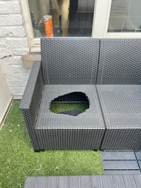 Hole in the chair