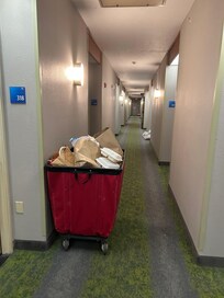 Trash in the hallways