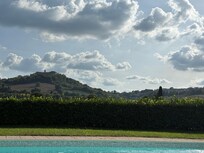 Lounging at the pool