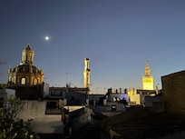 Night view from the roof top bar