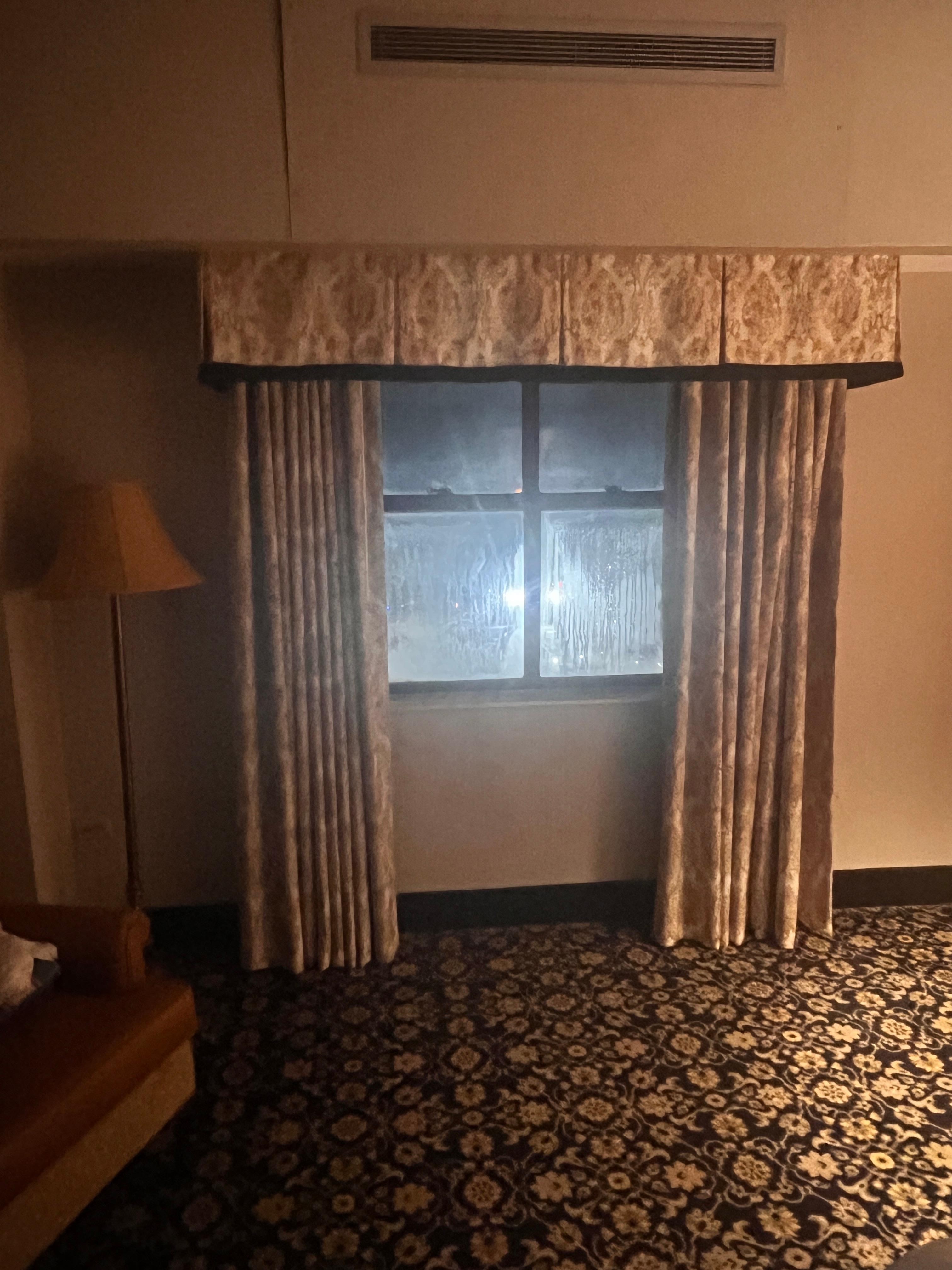 The window, where we were somehow suppose to get good ocean view