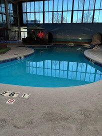 Pool area is dark