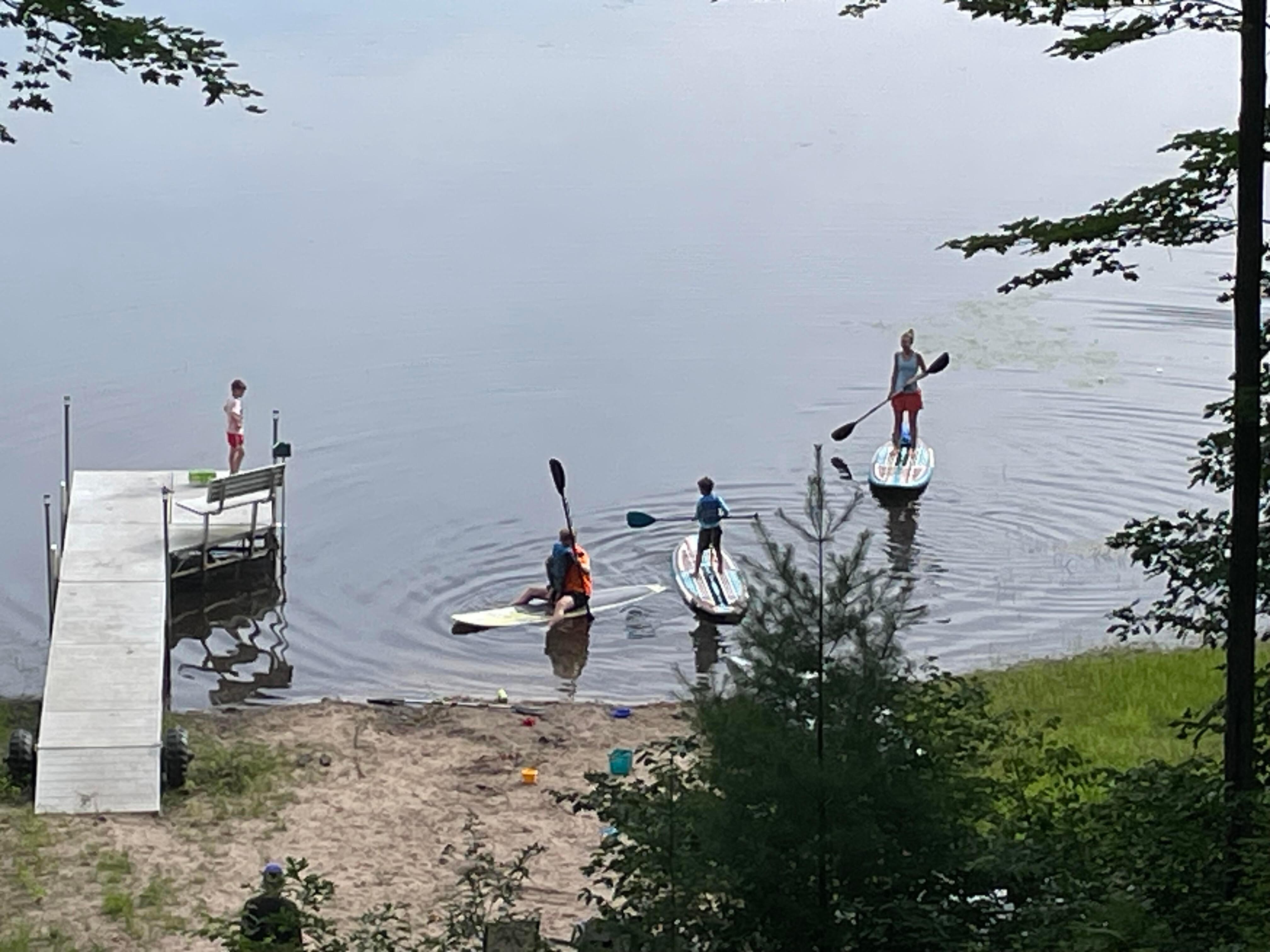 Kids of all ages enjoying the lake!