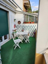 Having coffee out on the deck was wonderful