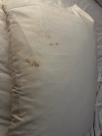 Stained pillow case