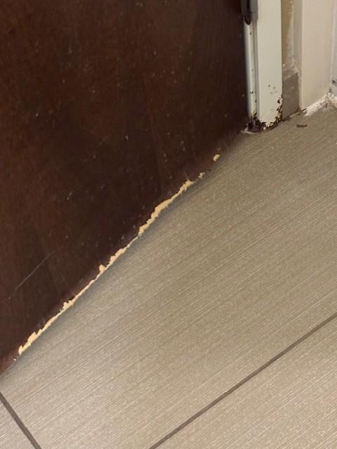 Warped door, frame rusty