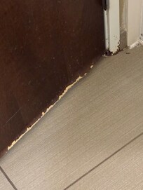 Warped door, frame rusty