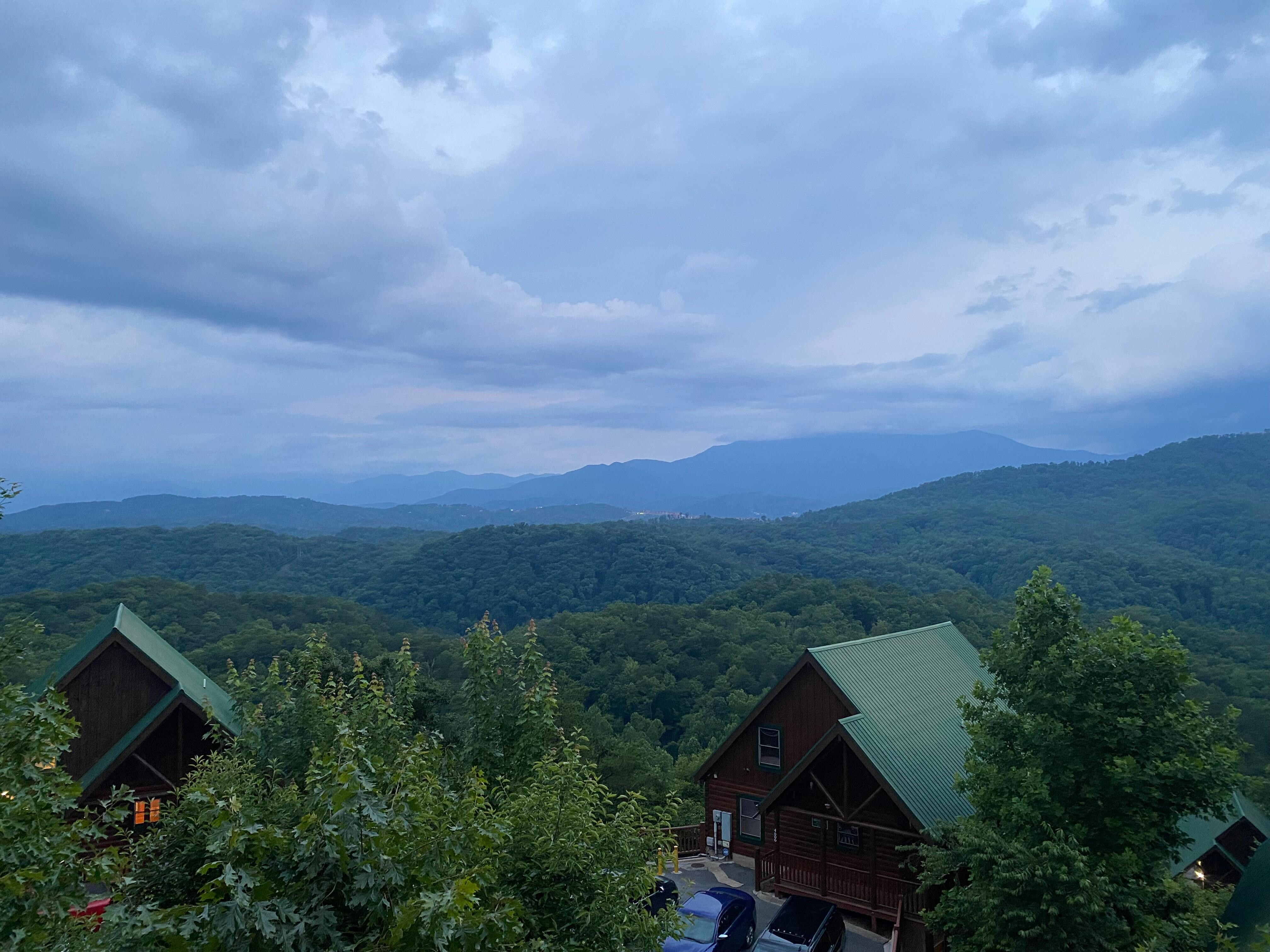 View from the main floor balcony