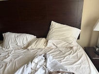 Sweat stained pillows