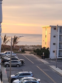 View of the ocean from the balcony.