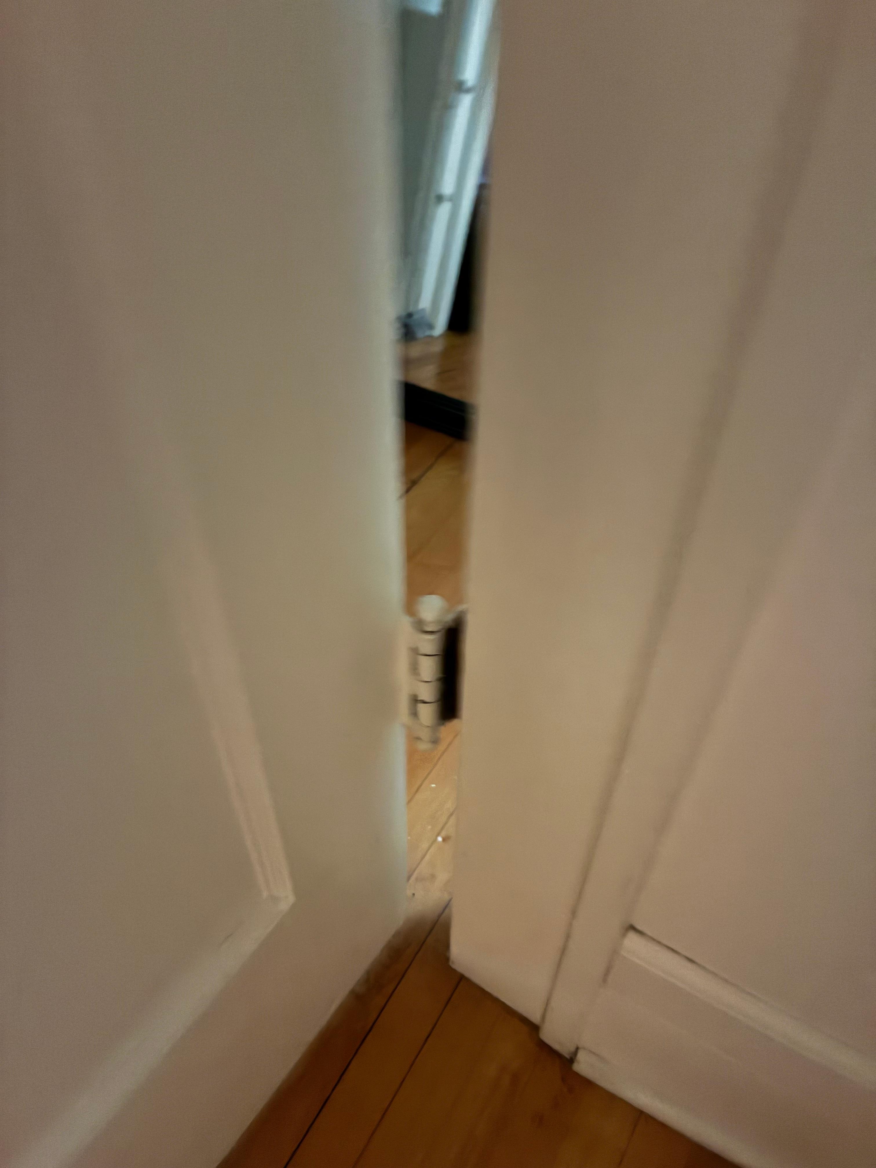 This is the closet door coming off the hinge