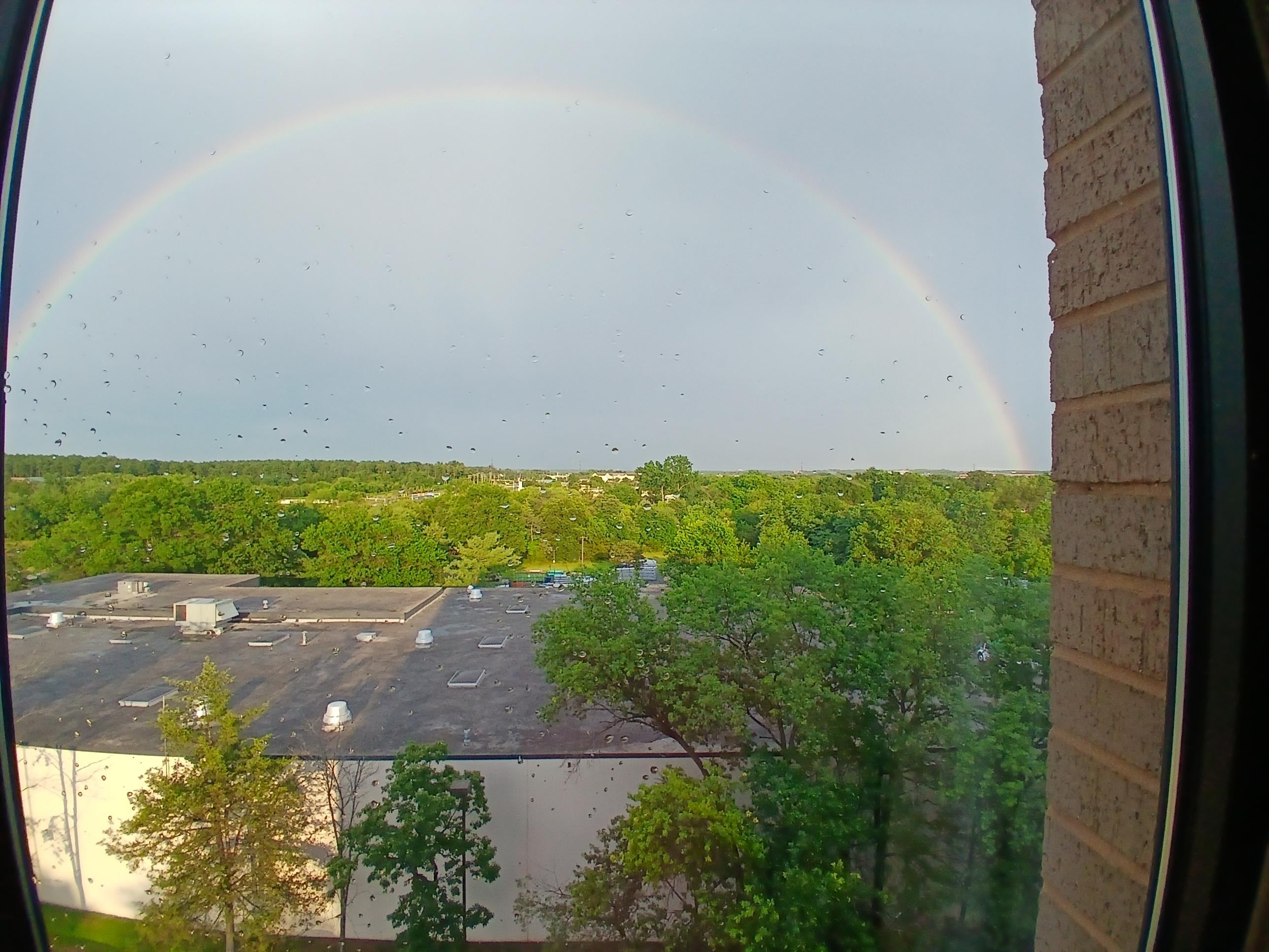 Rainbow from my window .