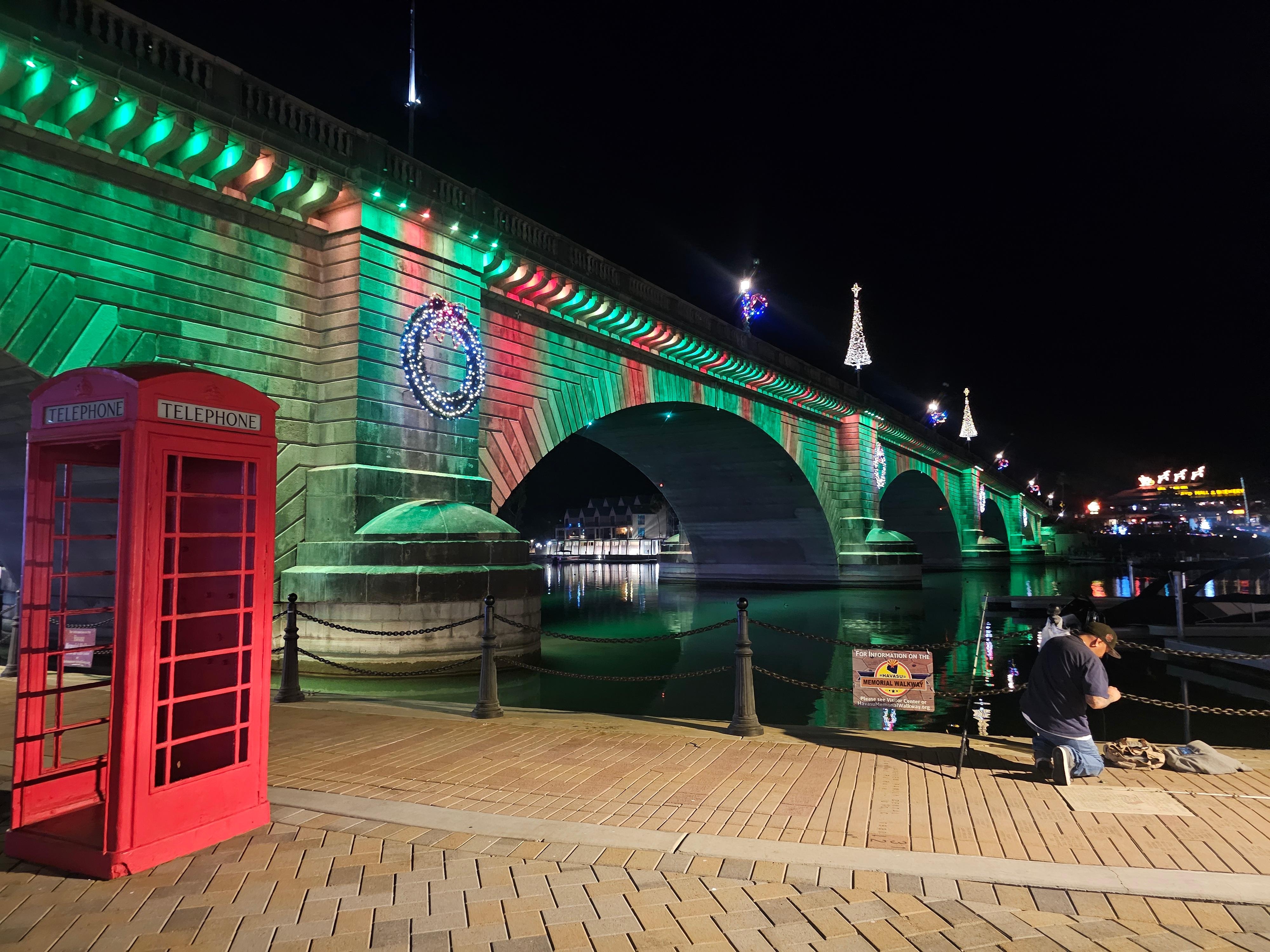  Christmas decorations on   bridged  , view from room