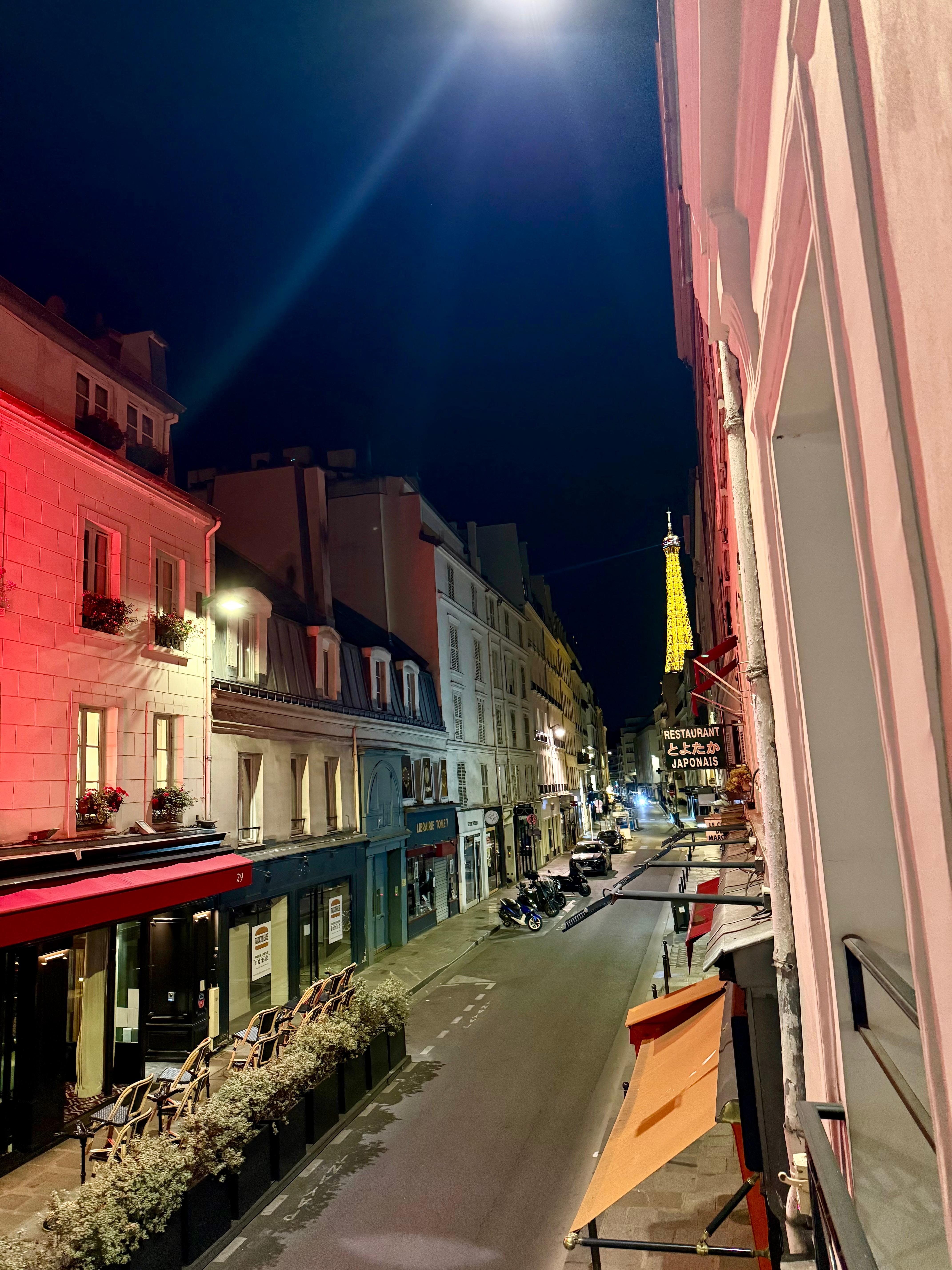  View of the tower from bedroom window.