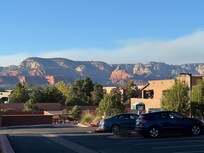 A view from the back parking lot.