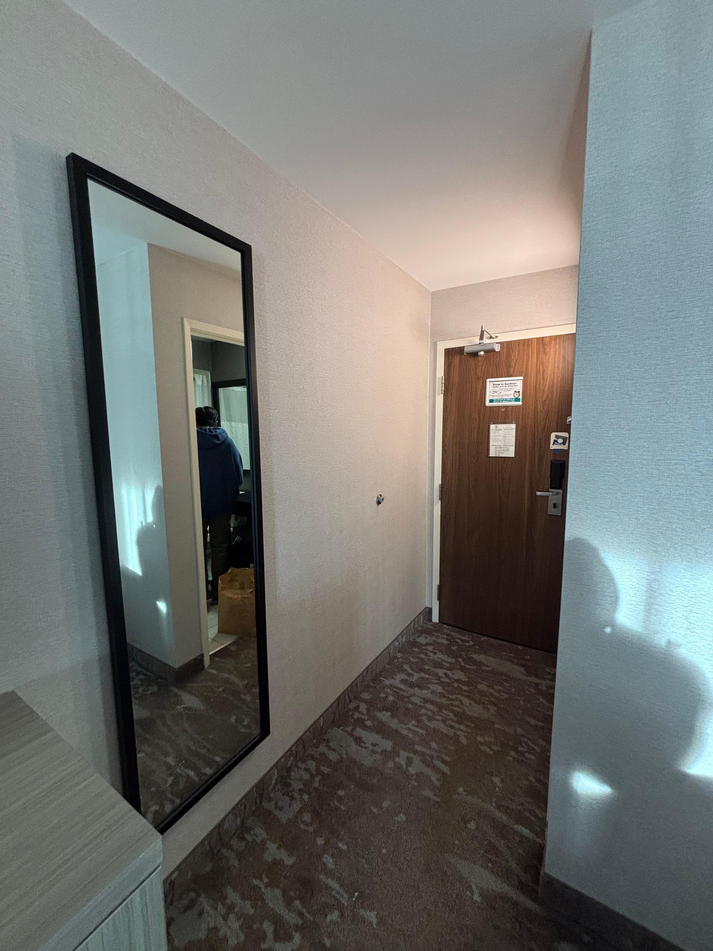 When you enter the room it smells fresh and clean!