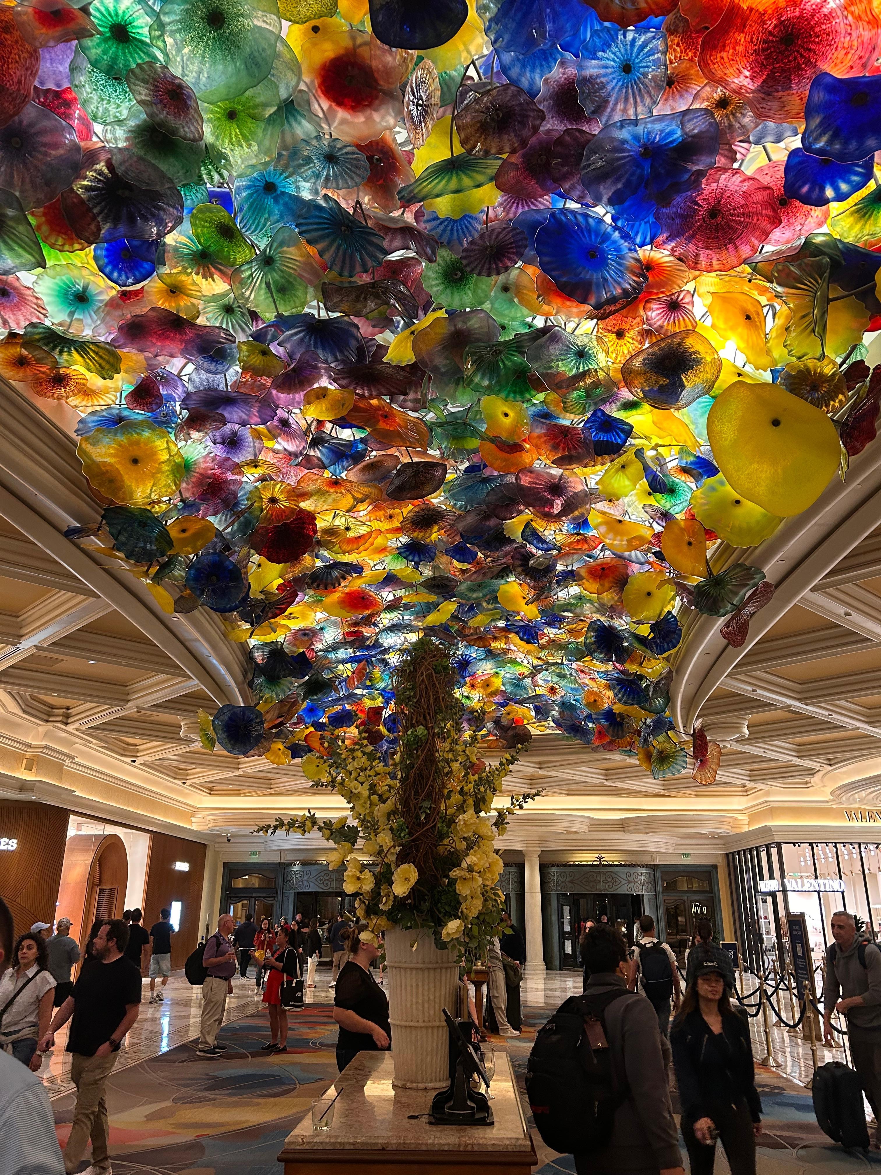 The lobby ceiling. 