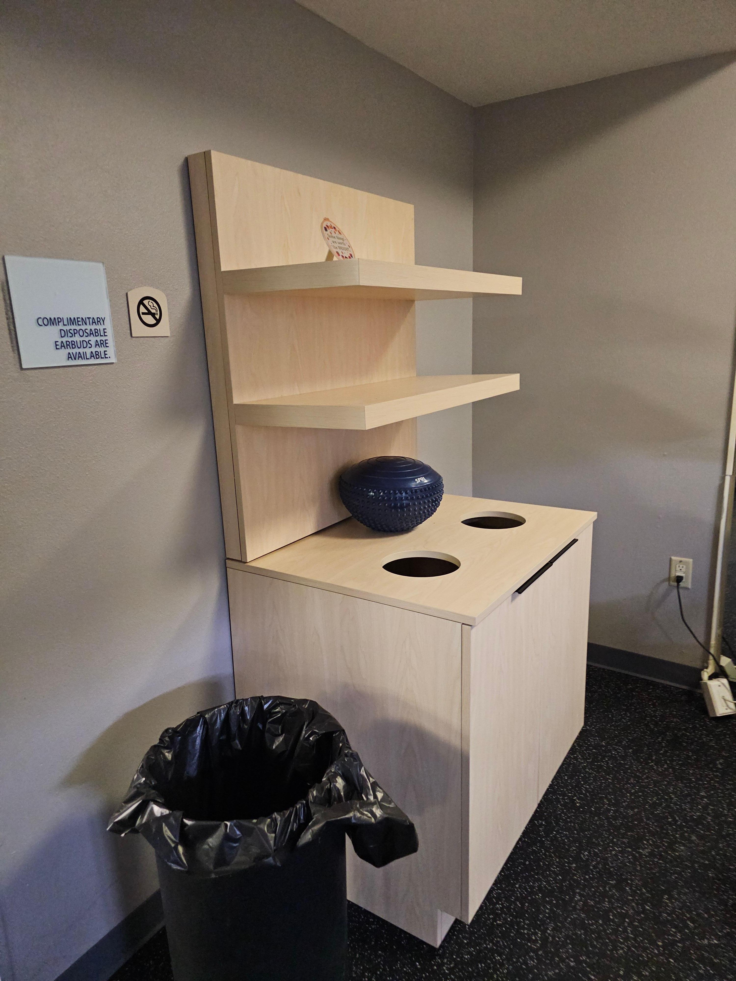 The fitness center, very empty.