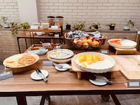 Breakfast buffet.