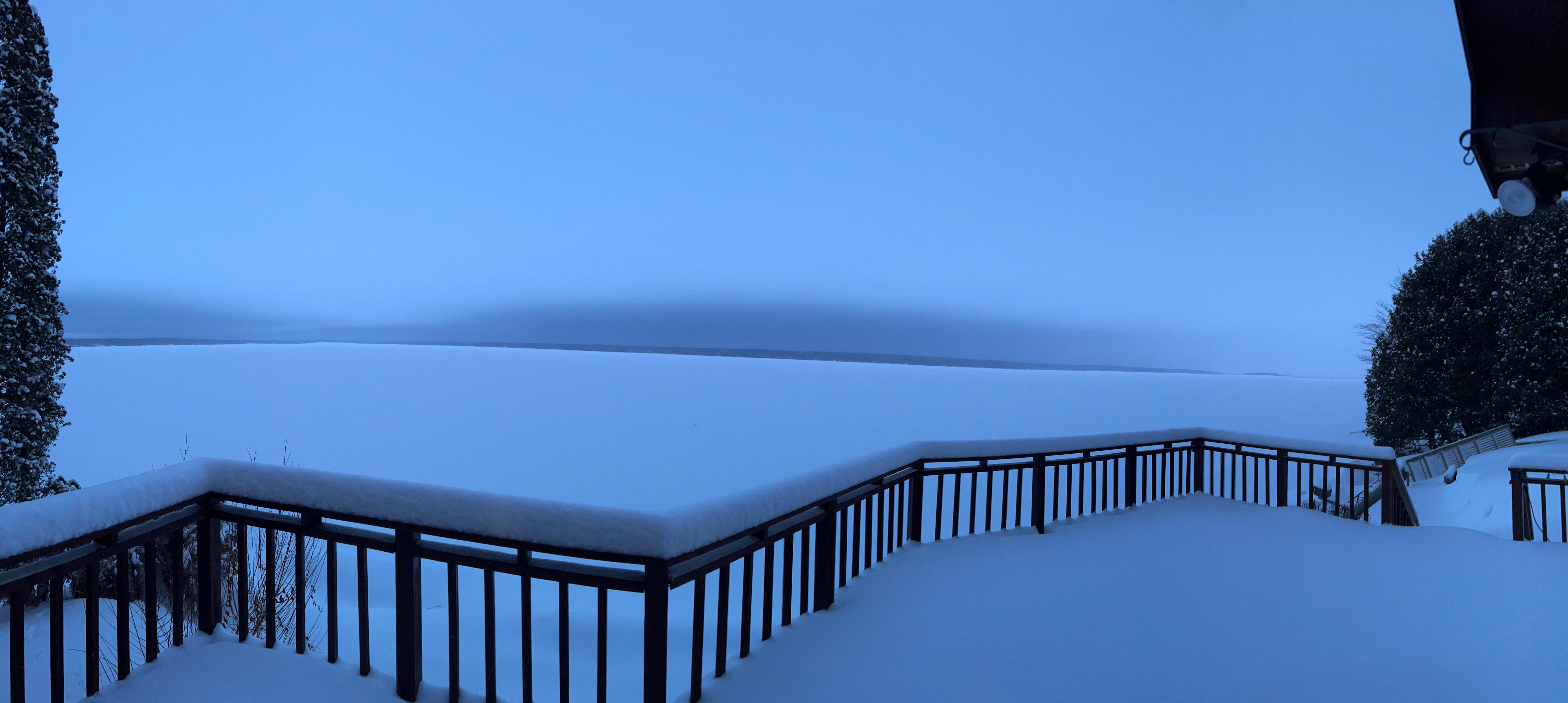Winter deck view