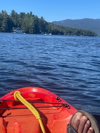 Kayaking on Lake Placid.