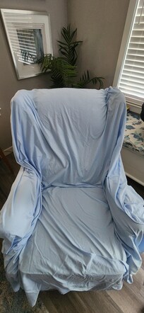 What we did with all the nasty livingroom furniture in order to not be grossed out.