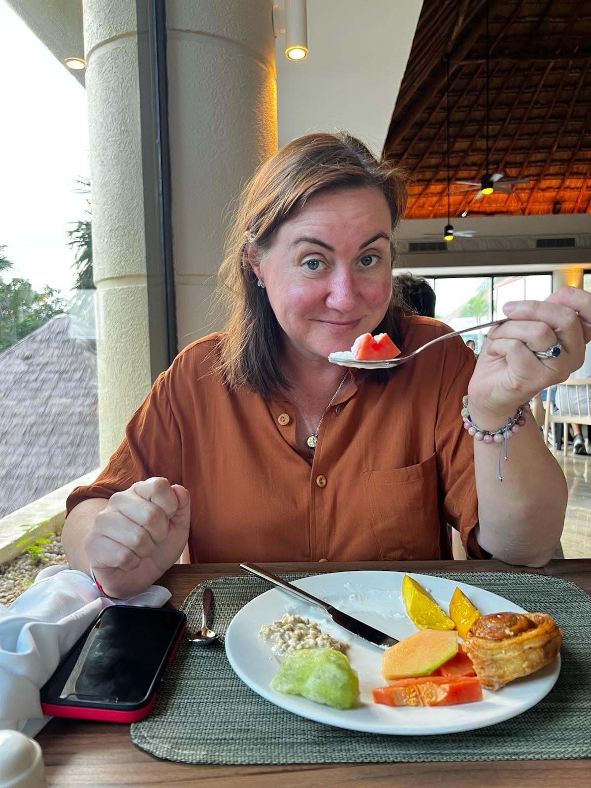 Fresh fruit everyday. Papaya was so fresh 