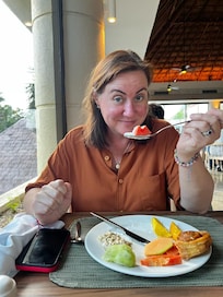 Fresh fruit everyday. Papaya was so fresh