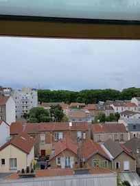 View south out the back window from 5th floor